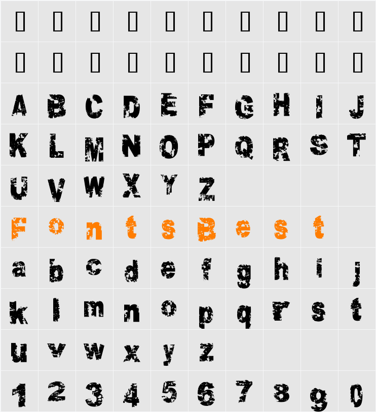 Crookiid Character Map