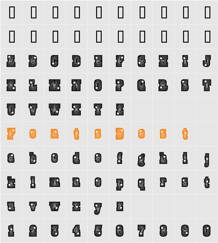 BurrisBlackShootout Character Map