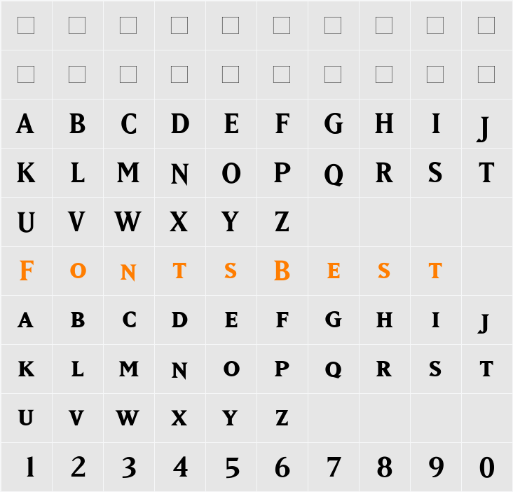 MatrixSmallCaps Character Map