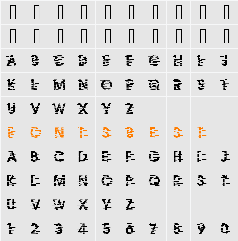 IxatSW Character Map