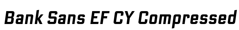 Bank Sans EF CY Compressed Font Image