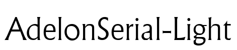 AdelonSerial-Light Font Image