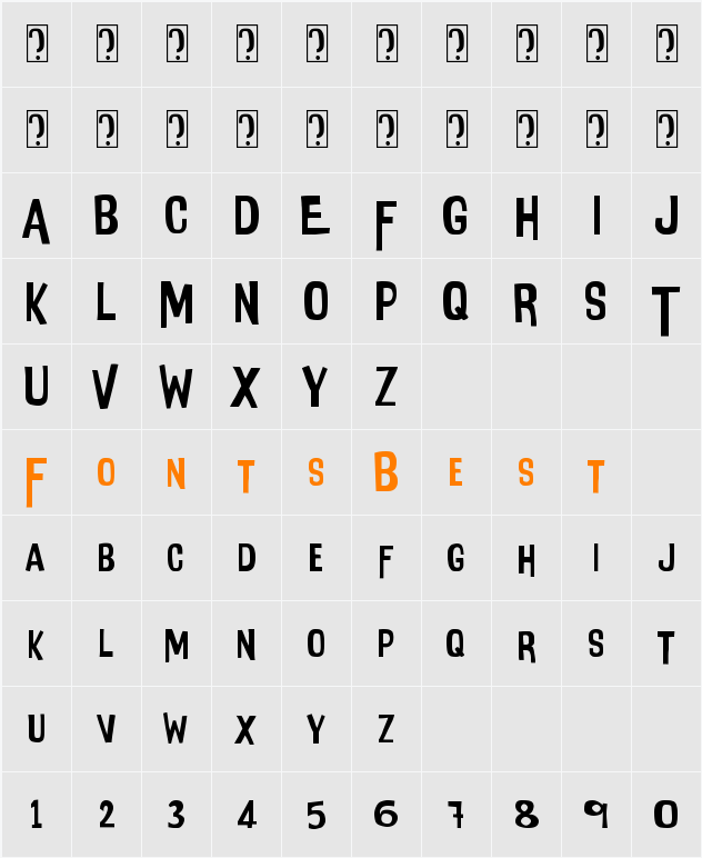 Intensa Fuente Character Map