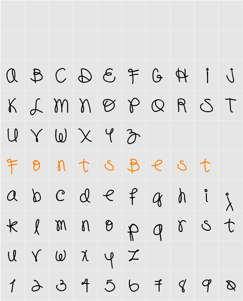 DJB Pookie Doo Character Map