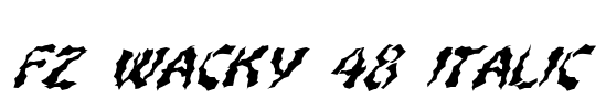 FZ WACKY 48 ITALIC Font Image