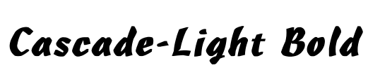 Cascade-Light Bold Font Image