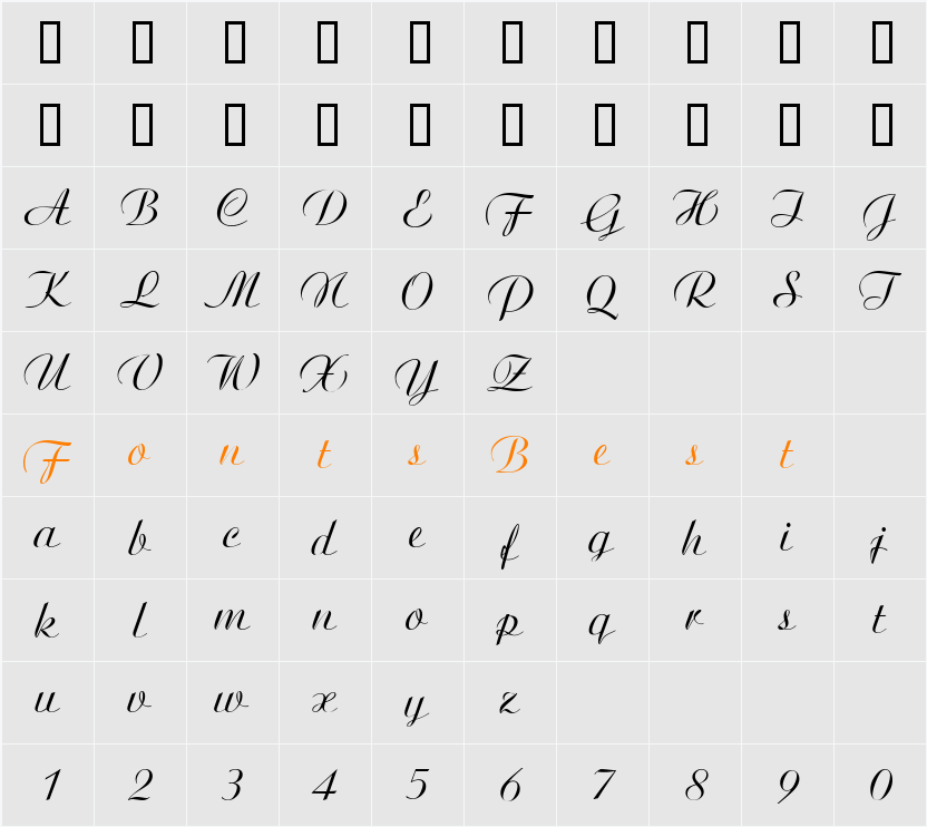 Artistic Character Map