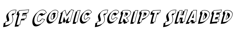 SF Comic Script Shaded Font Image