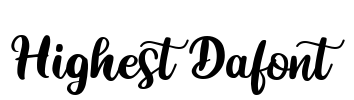 Highest Dafont Font Image