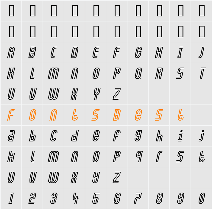 Arch Character Map