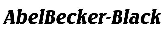 AbelBecker-Black Font Image