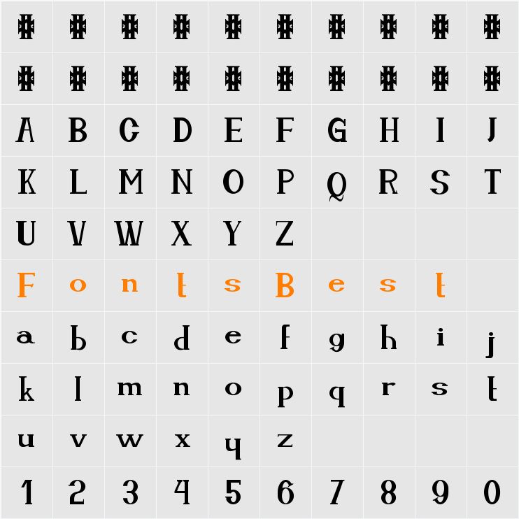 Cassiopea Character Map