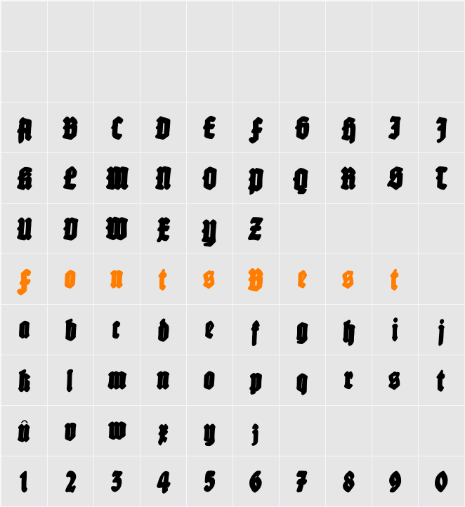 FatFreeFrax Character Map