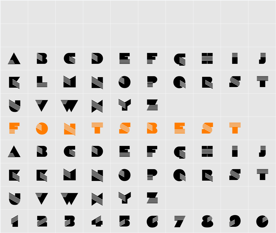 Aldasin Character Map