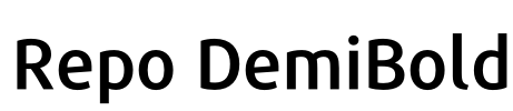 Repo DemiBold Font Image