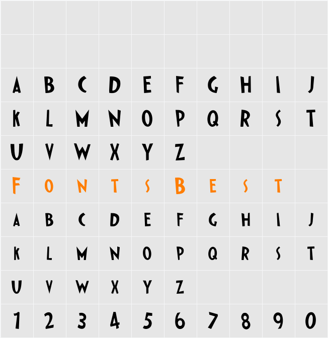 Ipkiss ZF Character Map