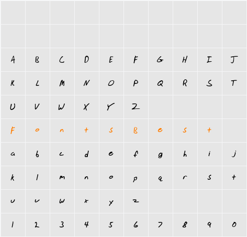 JHand Character Map