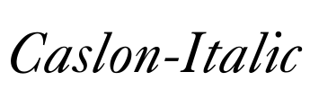 Caslon-Italic Font Image