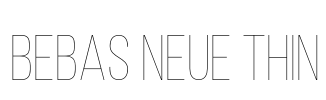 Bebas Neue Thin Font Image