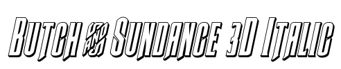 Butch & Sundance 3D Italic