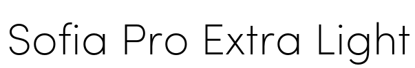 Sofia Pro Extra Light Font Image