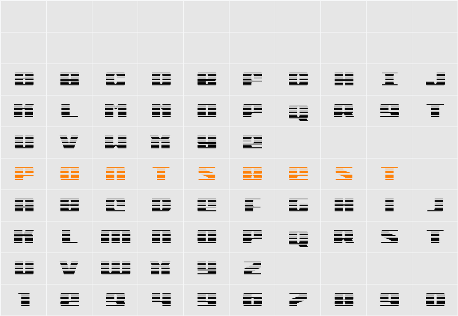 Michigan Gradient Character Map