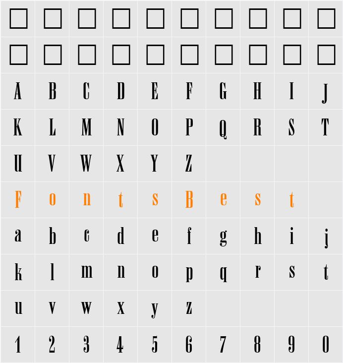 Anaconda DB Character Map