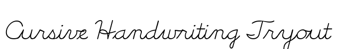 Cursive Handwriting Tryout Font Image