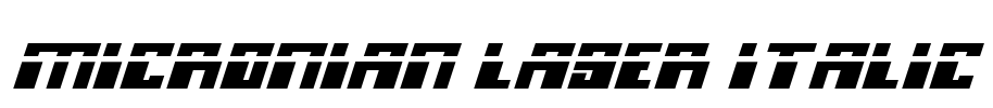 Micronian Laser Italic Font Image