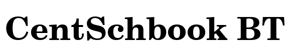 CentSchbook BT Font Image