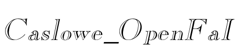 Caslowe_OpenFaI Font Image