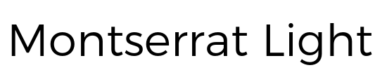 Montserrat Light Font Image