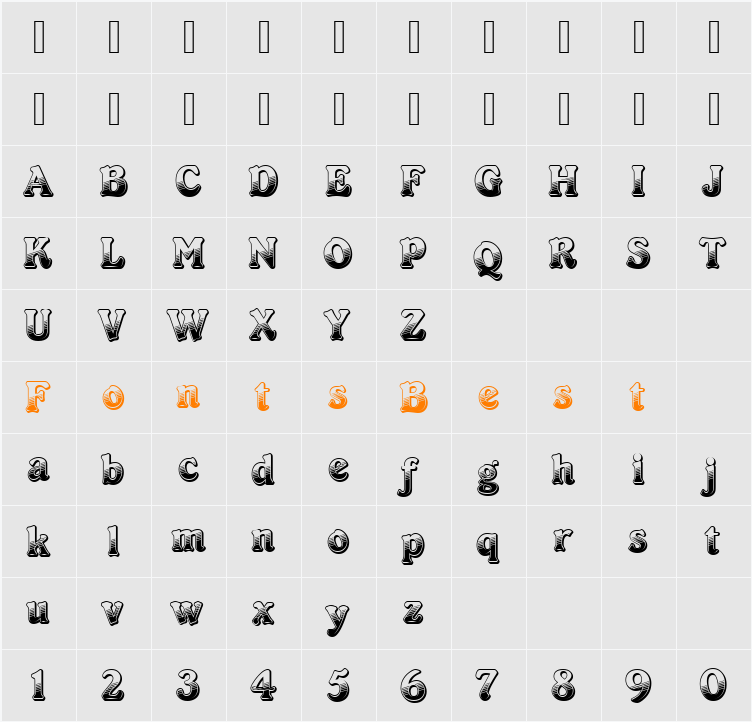 CabaretD Character Map