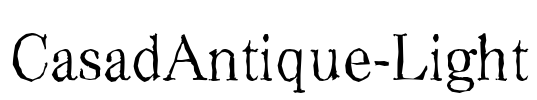 CasadAntique-Light Font Image