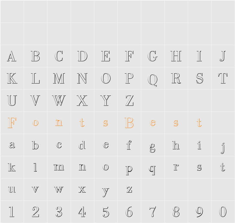 IntellectaBodoned Beveled Character Map