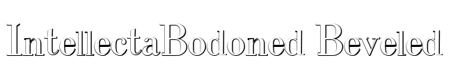 IntellectaBodoned Beveled Font Image