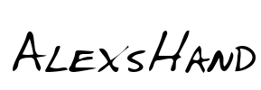 AlexsHand Font Image