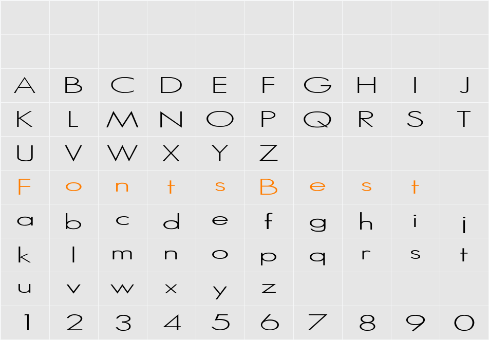 MicroSerif-Light Character Map