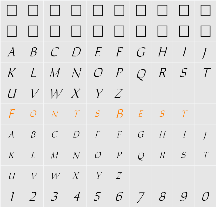 Carolus Character Map