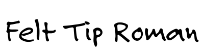 Felt Tip Roman Font Image