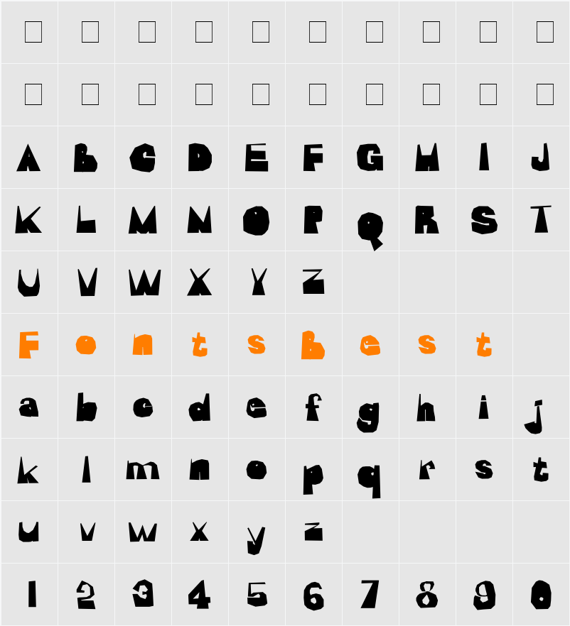 MoFo Character Map