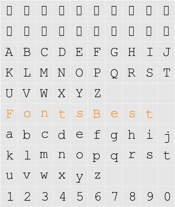 Alpsoft Teng Character Map