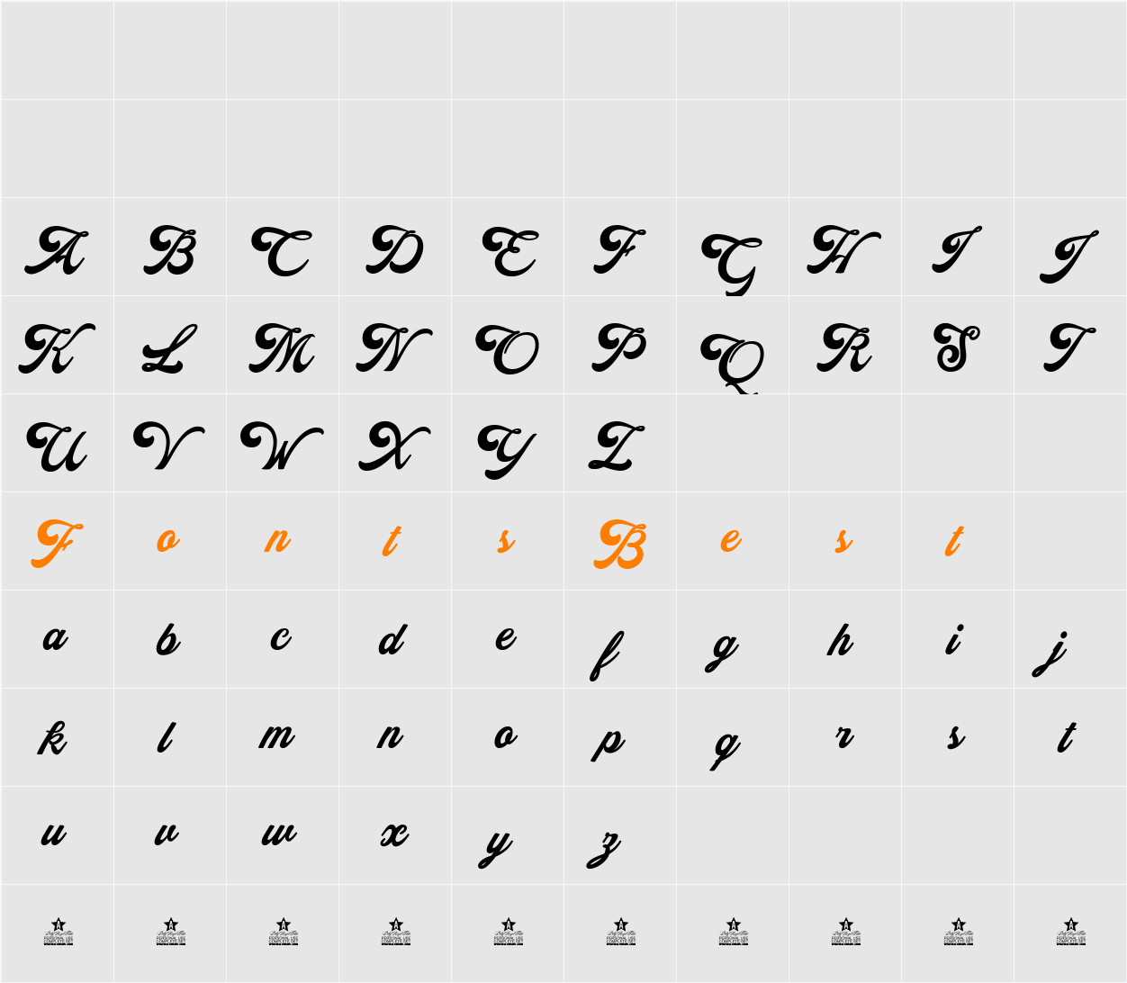 Alexandra Personal Use Character Map