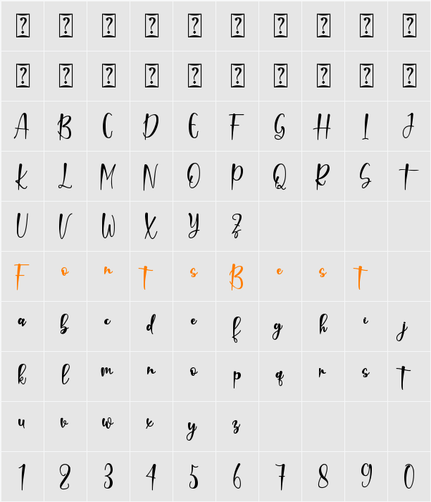 Rabitta - Personal Use Character Map