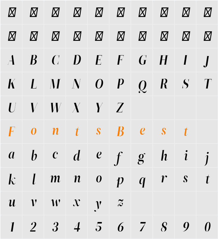 ZT Neue Ralewe SemBd Character Map