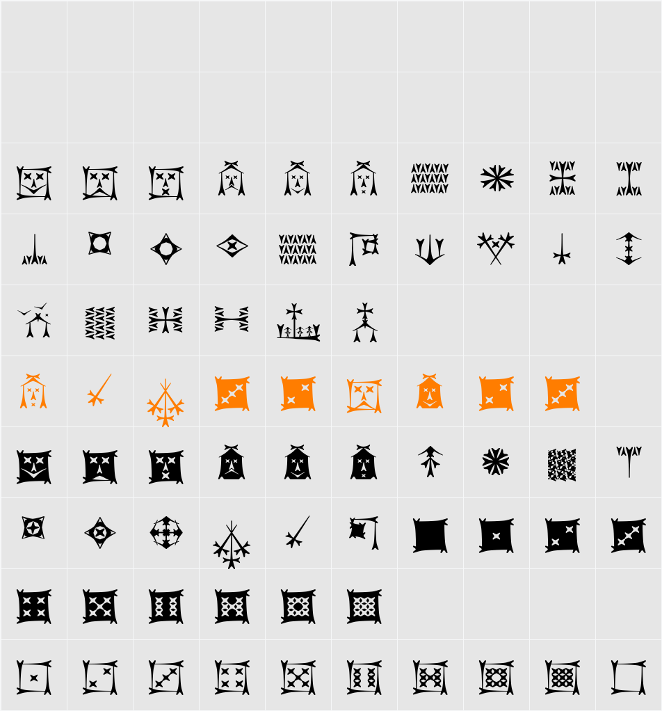 Carbolith Trips Character Map