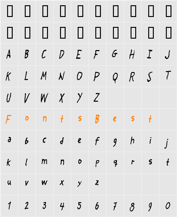 Crosspatchers delight Character Map