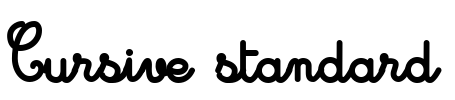 Cursive standard Font Image