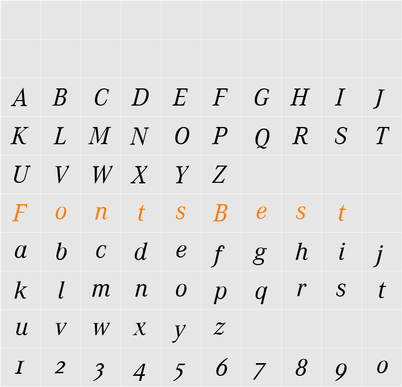 Corporate A Expert BQ Character Map