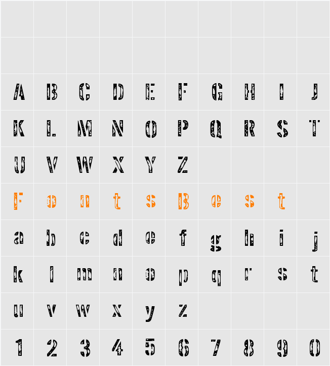 Interplanetary Crap Character Map